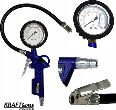 Zdjęcie produktu dla Pistolet do Pompowania Kół Opon Manometr 16 bar 1/4'' KRAFT&DELE