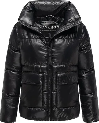 Produktbild von Navahoo Damen Winterjacke Eispracht – warme, gesteppte & vegane Jacke, Schwarz, Gr. 36 – S