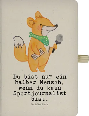 Produktbild von Mr. & Mrs. Panda Tagebuch Sportjournalist Herz - Transparent - Geschenk, Spruch, Journalist, Notizbuch A4 Kariert, Adressbuch, Ausbildung, Lustig, Journal, Hardcover
