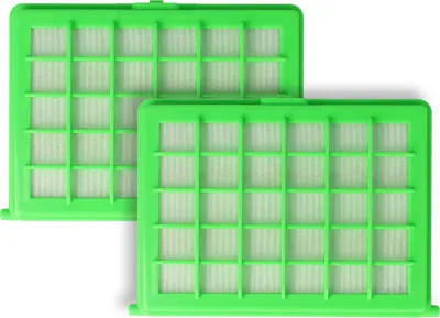 Produktbild von vhbw 2 Staubsaugerfilter kompatibel mit Moulinex TW 2421 RA 4Q0 Staubsauger - HEPA-Filter Grün Weiß
