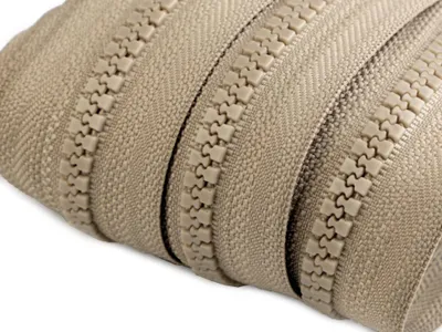 Produktbild von Kunststoff-Reißverschluss 10m endlos Profil 5mm, Farbwahl - Profilreißverschluss,308 sand