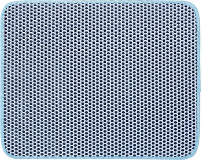 Produktbild von Doppellagige Rutschfeste Katzentoilette aus EVA, leicht zu reinigende Katzenmatte für Katzentoilette und Katzentoilette(Blau,66x116cm)