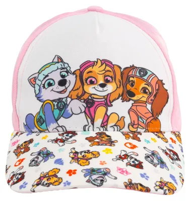 Produktbild von Paw Patrol Kappe für Mädchen - Kinder Cap Basecap Baseballkappe verstellbar Rosa/Weiß