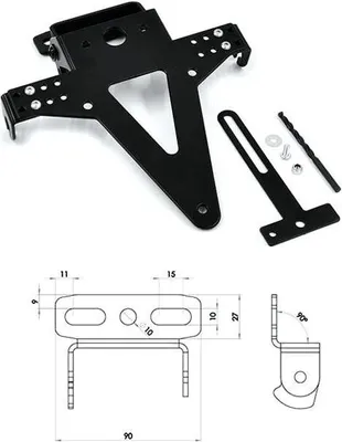 Produktbild von Kennzeichenhalter UNIVERSAL Typ 7 schwarz