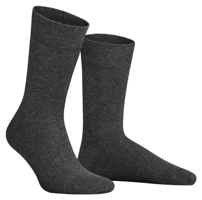 Productafbeelding van Hudson herensokken, Relax Baumwolle, met een comfortabele, niet-drukke boord, grijs gemêleerd. Artikelnummer: 0550, maat 47-48