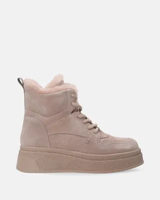 Produktbild von Beige Wildleder-Ankle-Boots mit Fellfutter Beige Wildleder-Ankle-Boots mit Fellfutter 41