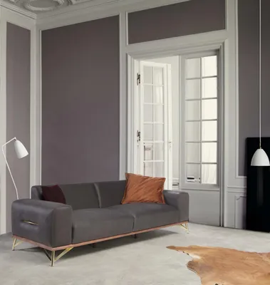 Produktbild von Dreisitzer Sofa 3 Sitzer Luxus Sofas Wohnzimmer Einrichtung Modern Stoff Design