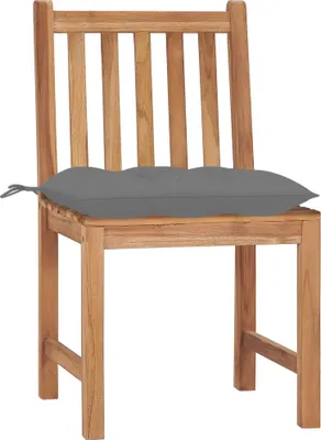 Productafbeelding van vidaXL Tuinstoelen, 2 stuks met kussens, massief teakhout