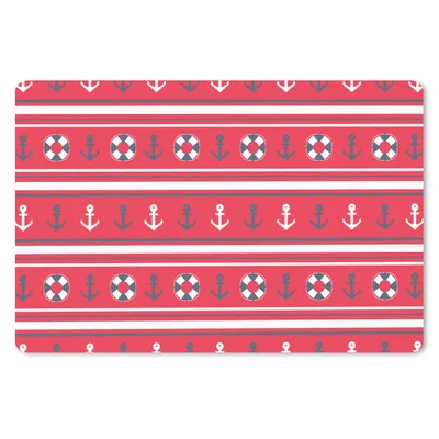 Produktbild von MuchoWow® Mauspad Mousepad Anker - Rettungsring - Marine - Seemann - Muster 27x18 cm - Mousepads - Maus Mat - Pad - Mausunterlage - Büroartikel - Desk Matten