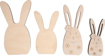 Produktbild von Holz Dekoelemente Osterhasen