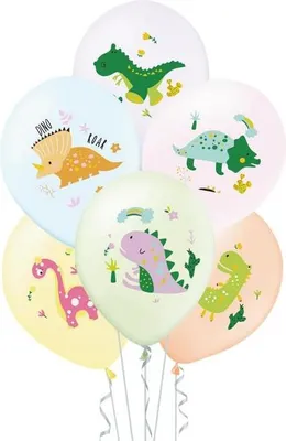 Produktbild von Dinosaurier-Luftballons 12 Zoll, 6 Stk.
