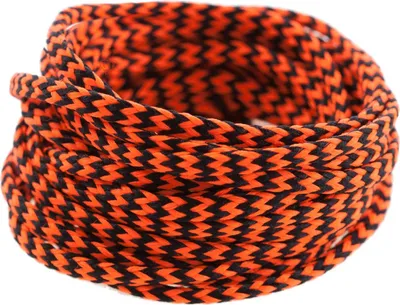Produktbild von 3m Polyesterschnur 4mm mehrfarbig PES Kordel Polyesterkordel Flechtschnur , Farbe:schwarz/orange