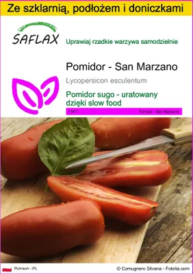 Zdjęcie produktu dla SAFLAX - Zestaw do uprawy - Pomidor - San Marzano - 10 Nasiona - Z mini szklarnią, podłożem uprawowym i 2 doniczkami - Lycopersicon esculentum
