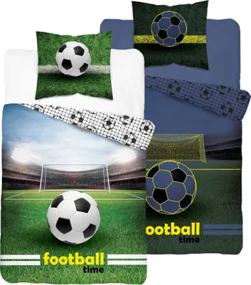 Produktbild von Bettwäscheset leuchtend im Dunkeln 140x200 Tor Fußballfeld