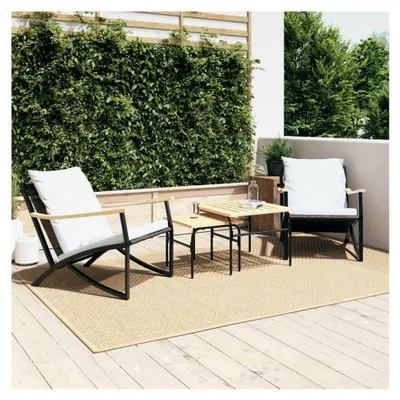Produktbild von Gartenstühle mit Kissen 2 Stück, Schwarz, Stahl, Gartenmöbel, Terrassenstühle, Balkonstühle
