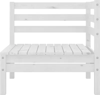 Produktbild von vidaXL Garten-Ecksofa Weiß Massivholz Kiefer