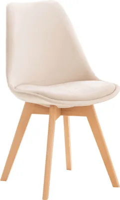 Produktbild von CLP Esszimmerstuhl Linares Mit Buchenholzgestell,beige Samt