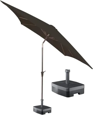 Produktbild von Kopu® Altea Sonnenschirm-Set quadratisch 230x230 cm mit Ständer - Anthrazit