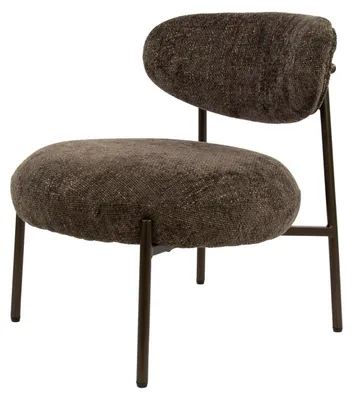 Obrázok produktu pre FURNLUX kreslo okrúhle hnedé a bronzové 62 cm / Hlavná farba: hnedá / Rozmery: 62 x 71 x 67 cm