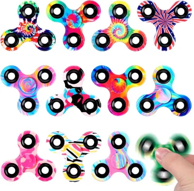 Produktbild von Fidget Spinners multicolor 12 Stück, 6.3 cm, Stressabbau Spielzeug für Kinder