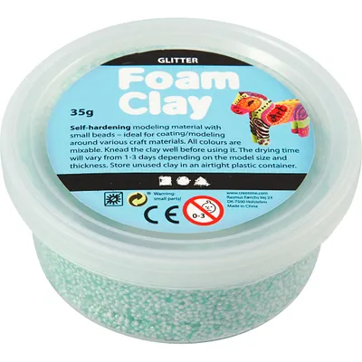 Produktbild von Foam Clay® , Glitter, Hellgrün, 35 g/ 1 Dose [HOB-78866]