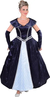 Produktbild von M217110 blau-S Damen Rokoko Kleid Kostüm Marquisin Prinzessin Gr.S=36