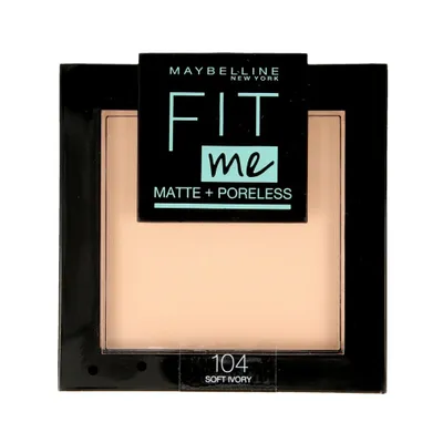 Produktbild von Maybelline Fit Me! Matte & Poreless, Universalhülle, Messe, Soft Ivory, Matte, Glättend, Tonkorrigierend, Gepresster Puder, Porenabdeckung