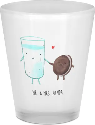 Produktbild von Mr. & Mrs. Panda Stamperl Milch Keks - Transparent - Geschenk, Kaffee, Likörglas, Kekse, Stamper, Pinnchen, Tiermotive, Likör Glas, Cookie, Milk, Schnapsglas