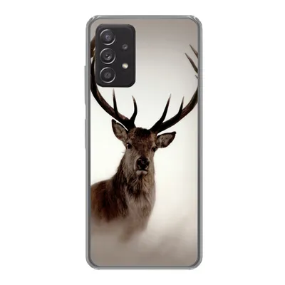 Produktbild von MuchoWow® Handyhülle Schutzhülle Hülle für Samsung galaxy a73 Porträt - Hirsch - Geweih Silikon Softcase Handy Hülle - Handyhülle