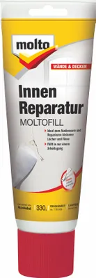 A tube of Molto Innen Reparatur Moltofill, a white interior filler for small repairs.