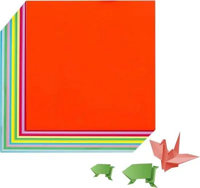 Produktbild von Origami Papier doppelseitig bunt 15x15cm - Bastelpapier für Kinder und Erwachsene