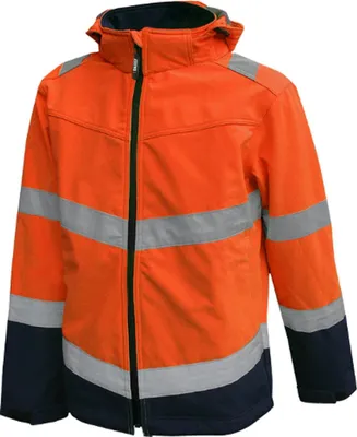 Produktbild von DASSY Warnschutz Softshell Jacke MALAGA Gr. L orange/blau