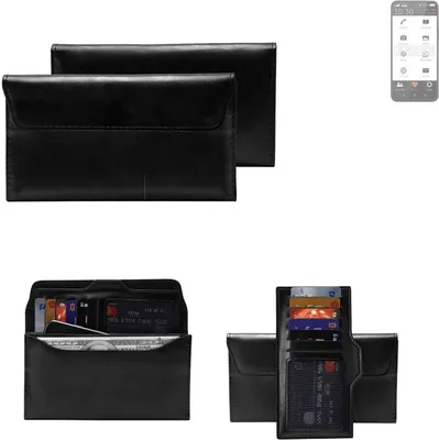 Produktbild von K-S-Trade Handy Hülle kompatibel mit Gigaset GS5 Senior Schutz Hülle Tasche Schutz Case Handytasche Kunstleder schwarz, 1x