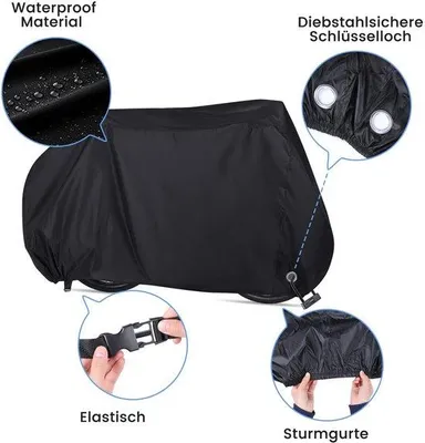Productafbeelding van Waterdichte fietsschoenen, 210D Oxford, zwart