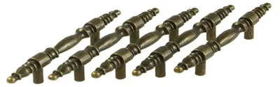 5 Metall-Griffe 144x14mm antik bronze - Schubladengriff Schrankgriff Möbelgriff