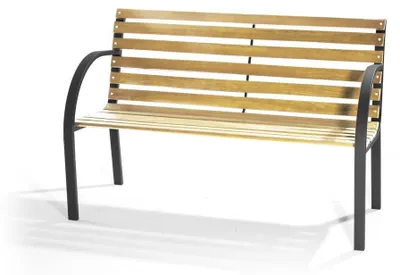 Immagine prodotto di Panca in legno e metallo, dimensioni 120 x 62 cm
