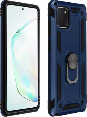Obrázek produktu pro Avizar, hybridní ochranné pouzdro s kroužkovou držákem pro telefon Samsung Galaxy Note 10 Lite, barva: tmavě modrá