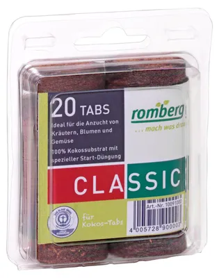 Produktbild von 36 mm Kokos-Quelltabletten (20 Stück) von Romberg, Menge (Stück):1 Stück