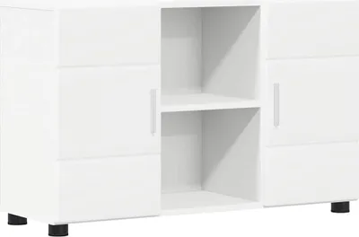 Produktbild von "2026 Moderne" Sideboard mit Regal Weiß 88,5x30,5x55,5cm Holzwerkstoff - Wohnwände CC387617