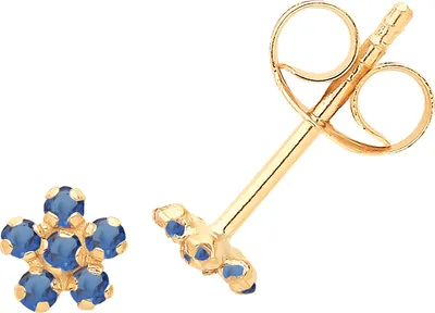 Produktbild von Süße 9 Karat (375) Gold Blume Damen - Paar Ohrstecker mit Zirkonia - 4mm*4mm; TRS36139