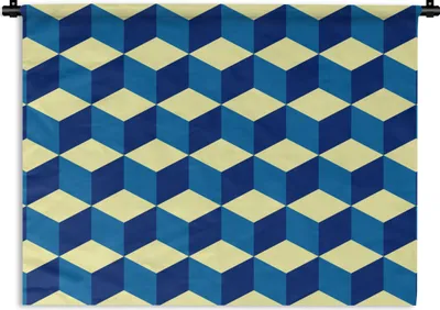 Produktbild von MuchoWow® Wandteppich Wandbehang Würfel - Muster 60x45 cm Tapisserie Dekoration Wandtuch - Das Schlafzimmer