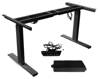 Zdjęcie produktu dla Biurko z regulacją wysokości, ergonomiczna konstrukcja, duża nośność, białe, 3 sekcje