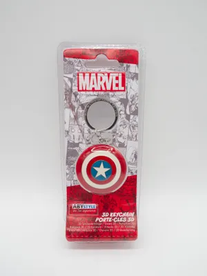 Produktbild von ABYstyle - Marvel - Schild Captain America 3D-Schlüsselanhänger