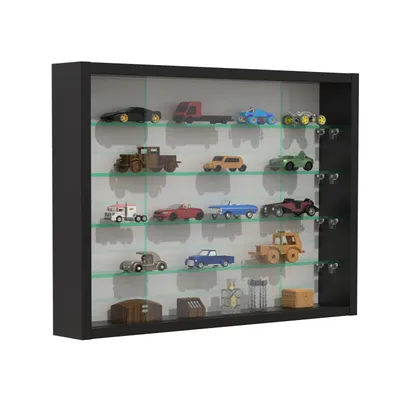 Produktbild von VDD Vitrine stehend Hängevitrine - Glasböden 50 cm breit x 4,5 tief - Schiebetüren