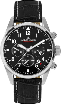 Produktbild von Jacques Lemans 42-2A Herrenuhr Chronograph Barcelona Schwarz