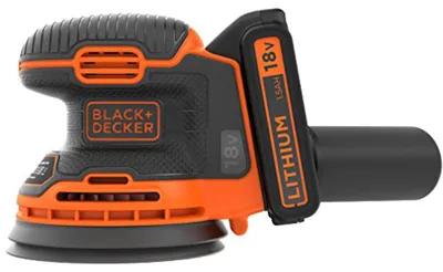 Obrázek produktu pro Black & Decker BDCROS18, Vibrační bruska, Černá, Oranžová, 12000 ot/min, 1,3 mm, 82,5 dB, 71,5 dB