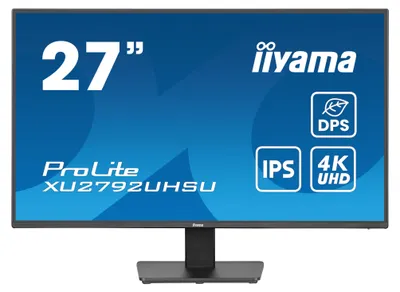 Produktbild von 27" IPS-panel, 3840x2160 UHD, 4ms, 300cd/m², DVI, HDMI, DisplayPort, Speakers,  USB 2x3.2
