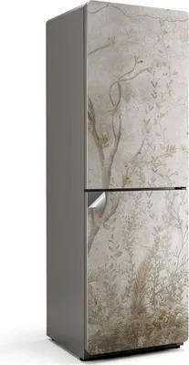 Produktbild von Pflanzenmuster mit Zweigen – Kühlschrank Aufkleber – Klebefolie Kühlschrank – Kühlschrank Dekor – Kühlschrankfolie selbstklebend – Küchen Dekoration – 60x180 cm