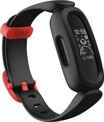 Obrázek produktu pro Fitbit Ace 3 Fitness tracker, OLED, dotykový displej, voděodolný, Bluetooth, černá/Racer červená