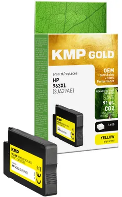 Immagine prodotto di KMP Printtechnik AG 1766,6009 KMP GOLD Patrone HP 963XL (3JA29AE) yellow 2000 S. remanufactured